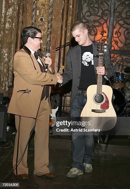 Murray Hill and Jay Brannan performs at the after party for the THINKfilm premiere of "Shortbus" directed by John Cameron Mitchell on September 26,...