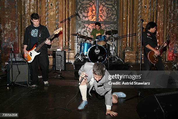 John Cameron Mitchell performs at the after party for the THINKfilm premiere of "Shortbus" directed by John Cameron Mitchell on September 26, 2006 in...