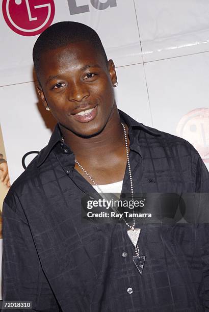 New York Giants team member Gibril Wilson attends Janet Jackson's "20 Y.O." Album Release Party at Room Service September 26, 2006 in New York City.