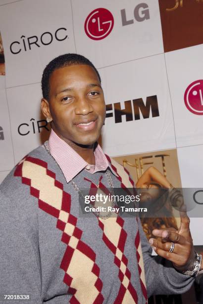 Houston Rockets team member Tracy McGrady attends Janet Jackson's "20 Y.O." Album Release Party at Room Service September 26, 2006 in New York City.