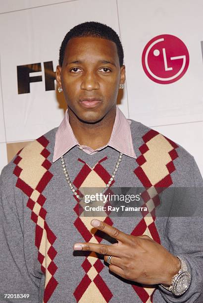 Houston Rockets team member Tracy McGrady attends Janet Jackson's "20 Y.O." Album Release Party at Room Service September 26, 2006 in New York City.