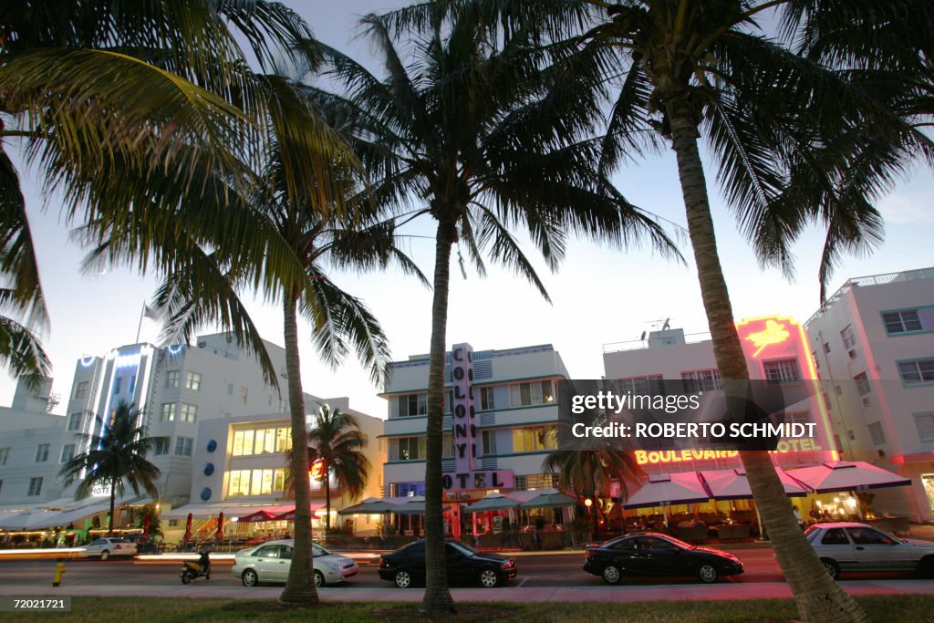 Renovated hotel buildings overlooking Oc