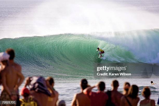 Toby Martin of Australia surfs in round two of the Quicksilver Pro France event of the Fosters Men's ASP World Tour September 27, 2006 in Hossegor,...