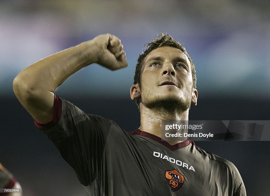 As Roma Totti Francesco Totti of AS Roma celebrates after scoring from the penalty ...