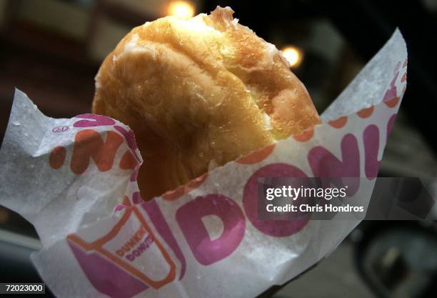 Doughnut from a Dunkin' Donuts restaurant is seen September 27, 2006 in New York City. The city health department is considering a ban on artificial...