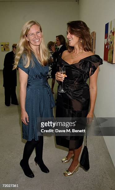 Alana Weston and Tracey Emin attend the opening night of Jay Jopling's new White Cube Gallery in Mason's Yard followed by party at Claridges, on...