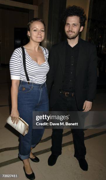 Samantha Morton with partner attend the opening night of Jay Jopling's new White Cube Gallery in Mason's Yard followed by party at Claridges, on...