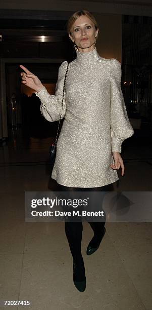 Laura Bailey attends the opening night of Jay Jopling's new White Cube Gallery in Mason's Yard followed by party at Claridges, on September 27, 2006...