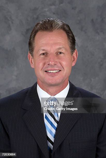 Head Coach Mike Kitchen of the St. Louis Blues poses for a portrait at the Scottrade Center on September 14, 2006 in St. Louis, Missouri.