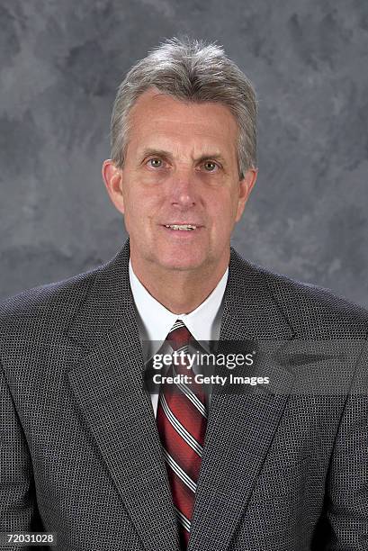Senior Vice President and General Manager Larry Pleau of the St. Louis Blues poses for a portrait at the Scottrade Center on September 14, 2006 in...