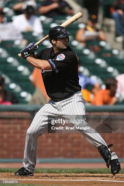 Conor Jackson of the Arizona Diamondbacks bats during the game against the San Francisco Giants at AT&T Park in San Francisco, California on...