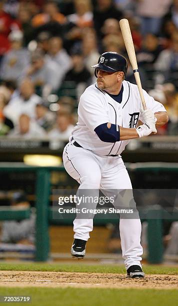 First baseman Matt Stairs of the Detroit Tigers at bat against the Toronto Blue Jays on September 26, 2006 at Comerica Park in Detroit, Michigan.