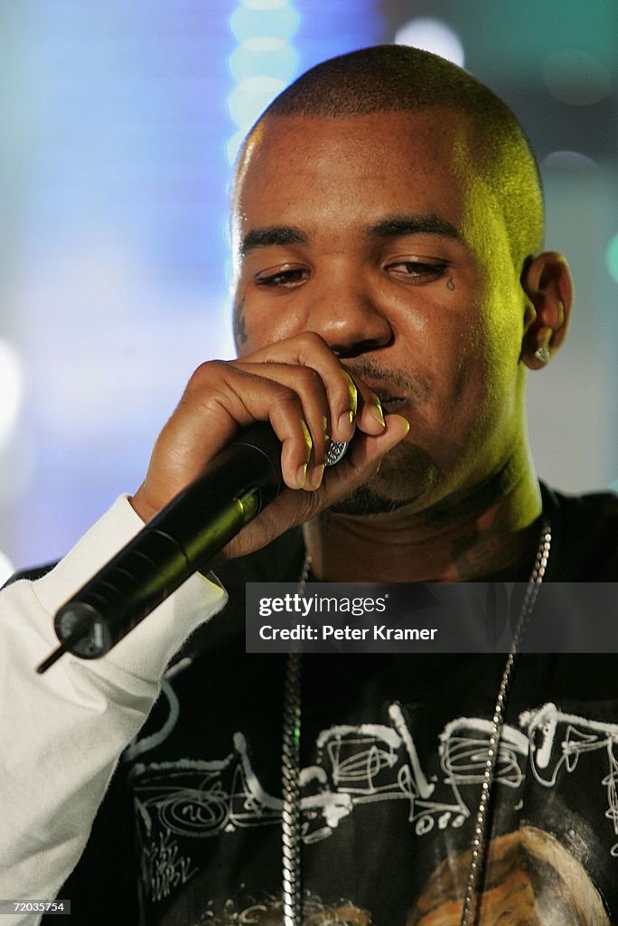 The Game Rapper Fight Rapper The Game makes an appearance on MTV's Total Request Live at ...