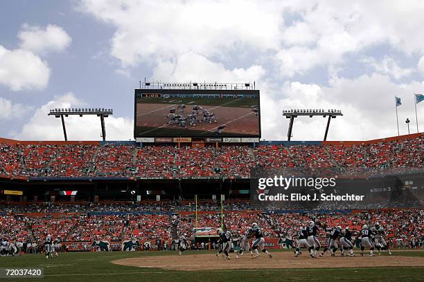 General view of Miami Dolphin Stadium during the game between the Miami Dolphins and the Tennessee Titans on September 24, 2006 in Miami, Florida....