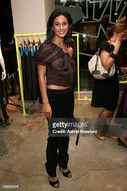 Emmanuelle Chriqui attends the benefit for Gilda's Club worldwide held at DKNY on September 28, 2006 in New York City.