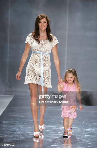 Models walk the runway during the Anna Kosturova Spring 2007 fashion show held at Performance Works Theatre on September 28, 2006 in Vancouver,...