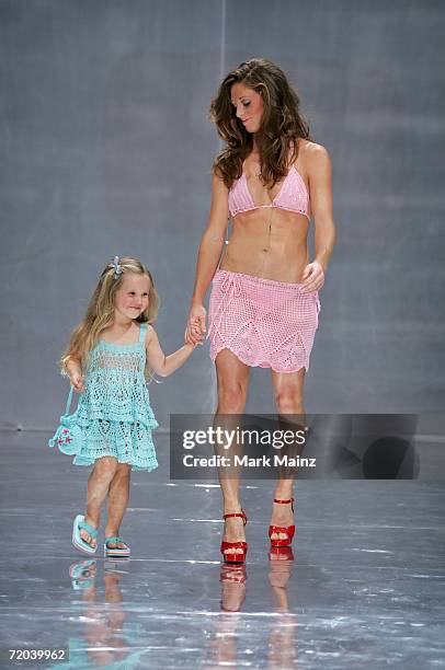 Models walk the runway during the Anna Kosturova Spring 2007 fashion show held at Performance Works Theatre on September 28, 2006 in Vancouver,...