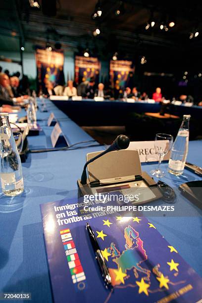 General view prior to the start of the eight-country round table on immigration in Madrid, 29 September 2006. Ministers from Spain, France, Portugal,...