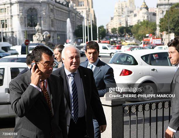 Spanish Foreign Minister Miguel Angel Moratinos arrvies for the eight-country round table on immigration in Madrid, 29 September 2006. Ministers from...