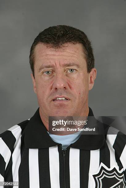 Pat Dapuzzo poses for a portrait during the NHL Officials Camp in Fort Erie, Ontario, Canada on September 9, 2006.