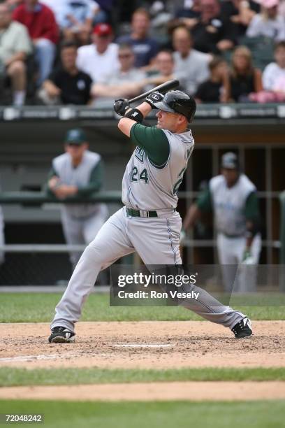 Kevin Witt of the Tampa Bay Devil Rays at bat during the game against the Chicago White Sox at U.S. Cellular Field in Chicago, Illinois on August 31,...