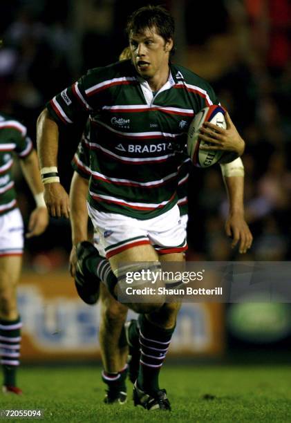 Brett Deacon of Leicester Tigers during the EDF Energy Anglo Welsh Cup match between Leicester Tigers and Newport Gwent Dragons at Welford Road on...