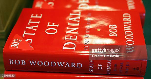 Copies of Bob Woodward's new book titled "State Of Denial" are displayed at Borders Books September 2, 2006 in Mount Prospect, Illinois. The new book...