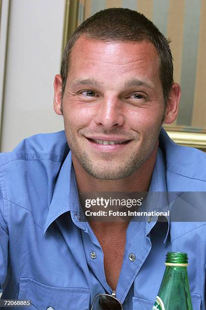 ActorJustin Chambers talks at the Regent Beverly Wilshire Hotel on August 18, 2006 in Los Angeles, California.