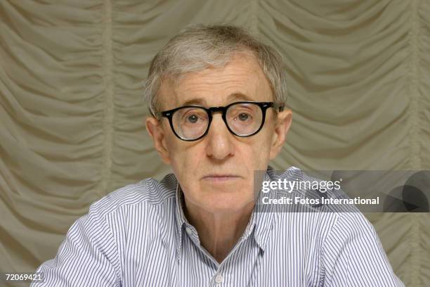 Director Woody Allen talks at the Mark Hotel on June 15, 2006 in New York, New York.