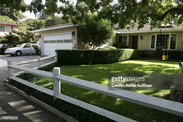 The home where Google co-founders Larry Page and Sergey Brin rented the garage 8 years ago to set up Google is seen October 2, 2006 in Menlo Park,...