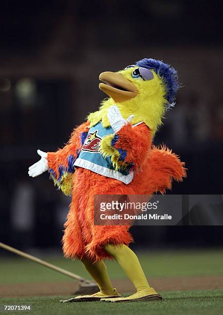 The San Diego Chicken cheers during the game between the Cincinnati Reds and the San Diego Padres during their MLB Game at Petco Park on September 1,...