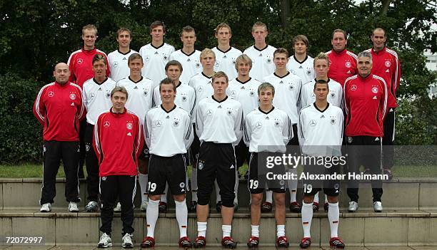 Third row : Physiotherapist Mario zur Neddden, Sergej Evljuskin, Benedikt Hoewedes, Daniel Brosinski, Manuel Fischer, Tobias Feisthammel Daniel...