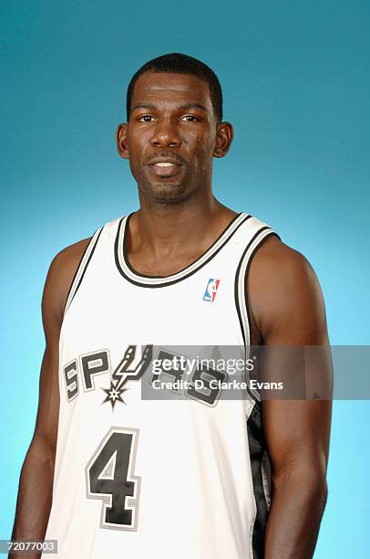Michael Finley of the San Antonio Spurs poses during NBA Media Day on September 29, 2006 in San Antonio, Texas. NOTE TO USER: User expressly...
