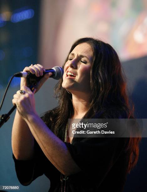 Sandi Thom performs at the BT Digital Music Awards at the Roundhouse on October 3, 2006 in London, England.