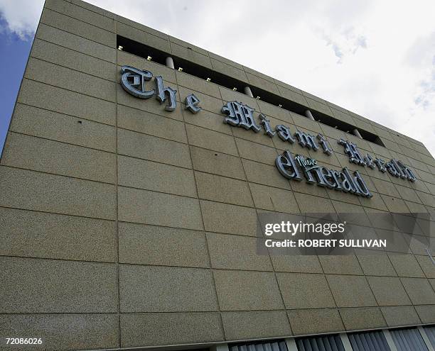 The front of the Miami Herald and El Nuevo Herald building is shown 04 October 2006, in Miami, Florida.The publisher of The Miami Herald has resigned...