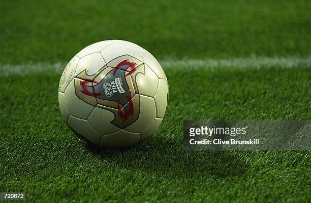 General view of the official Adidas Fevernova World Cup football during the Spain v Paraguay, Group B, World Cup Group Stage match played at the...