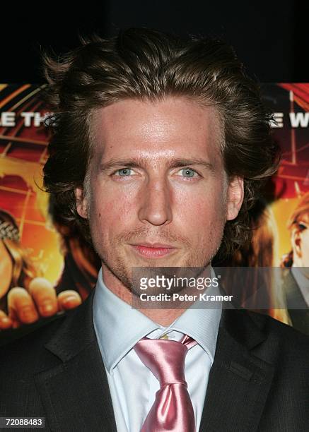 Actor Josh Meyers attends the Weinstein Company premiere of "Alex Rider: Operation Stormbreaker" on the Intrepid Space and Air Museum on October 4,...