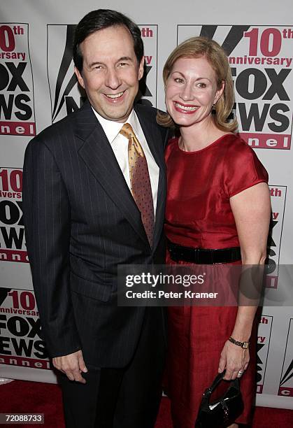 News Correspondent Chris Wallace and wife attend the Fox News Channel 10th Anniversary celebration on October 4, 2006 in New York City.