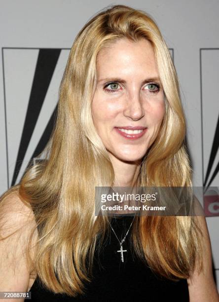 Author Anne Coulter attends the Fox News Channel 10th Anniversary celebration on October 4, 2006 in New York City.