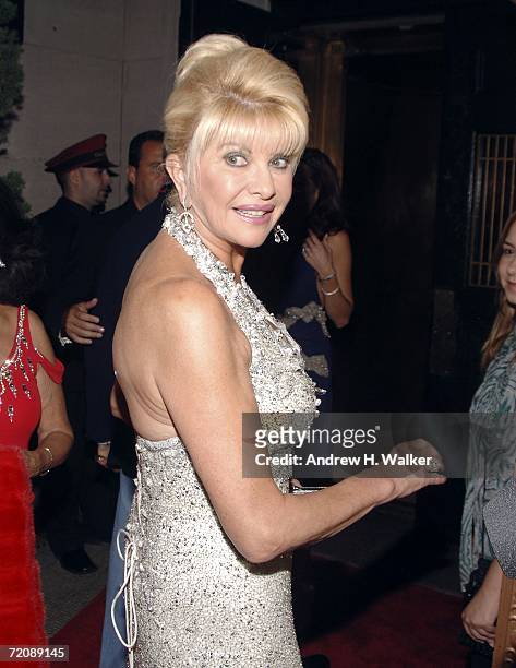 Ivana Trump attends "Disco & Diamonds" hosted by Denise Rich and G&P Foundation for Cancer Research on October 4, 2006 in New York City.