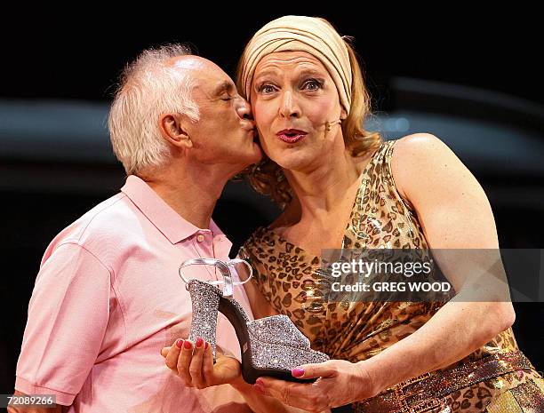 Terence Stamp who played the original character Bernadette in the film version of "Priscilla Queen of the Desert", presents in Sydney, 05 October...