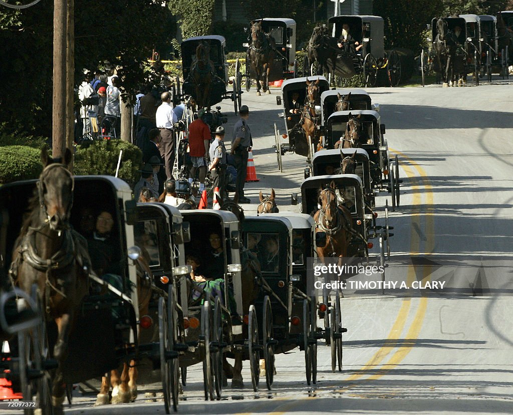 The funeral procession of Marian Fisher,