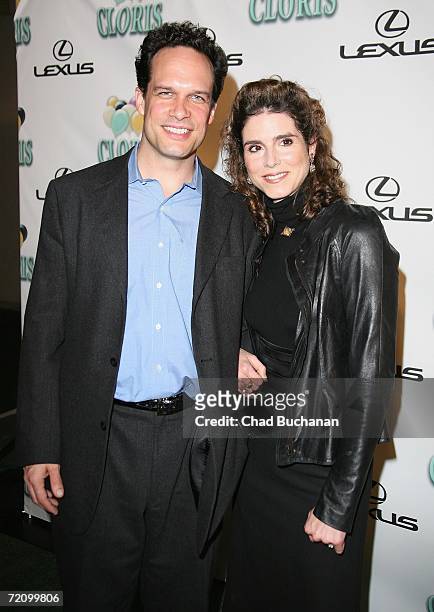 Actor Diedrich Bader and his wife Dulcy Rogers arrive at the celebration for Cloris Leachman's 60 years in show business at Fogo De Chao restaurant...