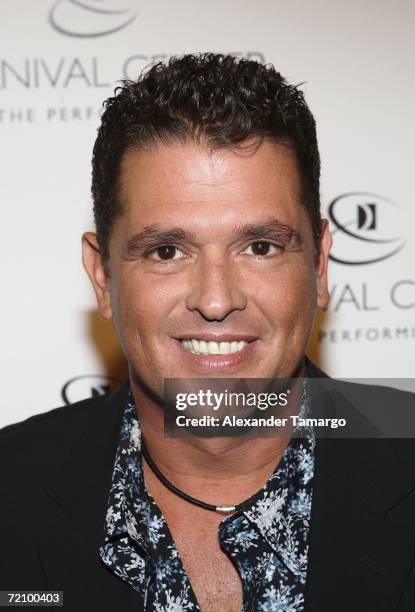 Singer Carlos Vives arrives at the grand opening of the Carnival Center for the Performing Arts on October 5, 2006 in Miami, Florida.