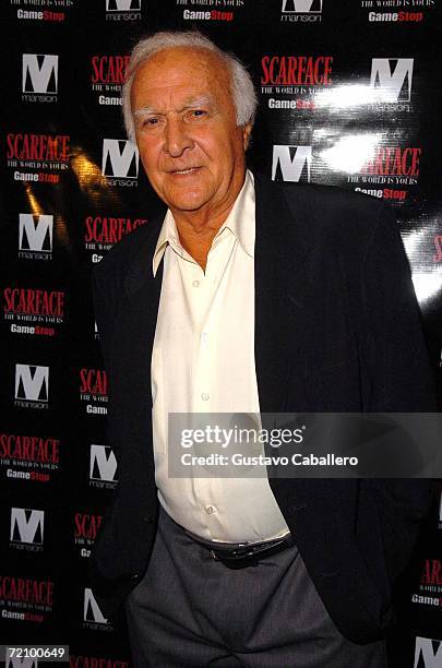 Robert Loggia arrives at the "Scarface: The World Is Yours" video game premiere on October 5, 2006 in Miami Beach, Florida.