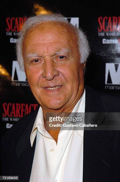 Robert Loggia arrives at the "Scarface: The World Is Yours" video game premiere on October 5, 2006 in Miami Beach, Florida.