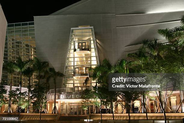 An exterior shot at the Grand Opening of the Carnival Center For The Perfomring Arts on October 5, 2006 in Miami Beach, Florida.