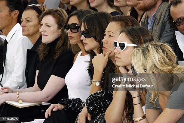 Harper's Bazaar editor in chief Glenda Bailey, Victoria Beckham, actress Katie Holmes, , Colombian heiress Tatiana Santo Domingo, socialite Eugenia...