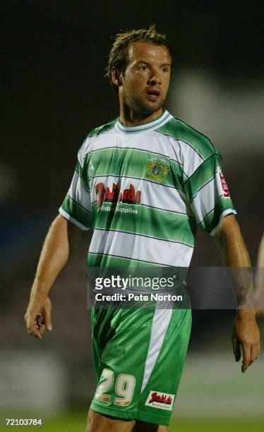 Marcus Stewart of Yeovil Town in action during the Coca Cola League One match between Yeovil Town and Northampton Town at Huish Park on September 9,...
