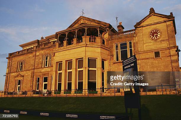 General view of the Royal and Ancient Golf Club of St Andrews clubhouse after the Second Round of The Alfred Dunhill Links Championship at The Old...